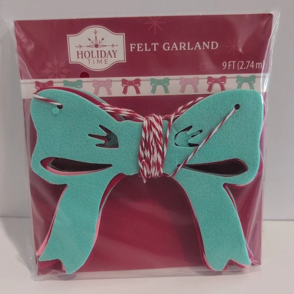 New In Package Felt Garland 9 Feet Long Vintage-style Christmas